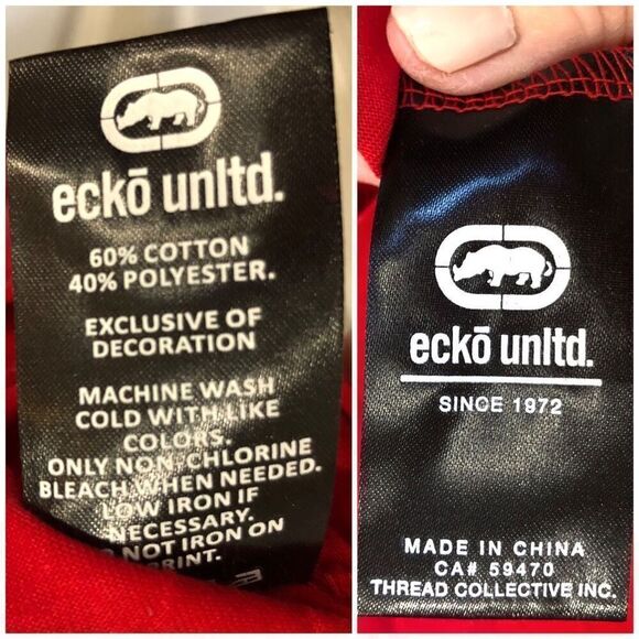 ECKO UNLTD - M Sz XL - NWT Ecko Red Short Sleeve Tee/Black & Gray Camo Detail - Picture 8 of 13